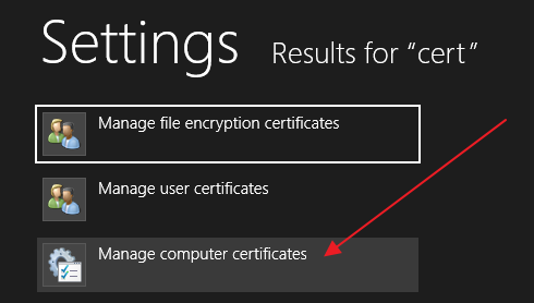Manage Computer Certificates